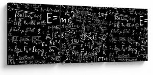 Obraz - Matematyka (z zegarem) (90x30 cm)