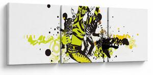 Obraz - Street dance (z zegarem) (90x30 cm)