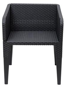 Fotel rattanowy COLUMBIA czarny