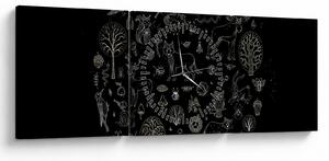 Obraz - Natura (z zegarem) (90x30 cm)