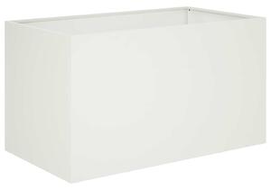 Doniczka ogrodowa Biały 80 x 50 x 50 cm Stal zimnogięta