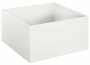 Doniczka ogrodowa Biały 60 x 60 x 30 cm Stal zimnogięta