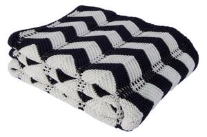 Czarno-biała bawełniana narzuta Homemania Decor Cozy, 130x170 cm
