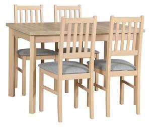 MebleMWM Zestaw stół MAX 5P + 4 krzesła drewniane BOS 1