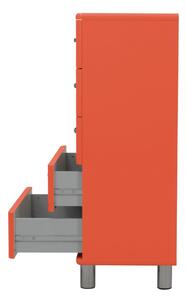 Czerwona wysoka komoda 60x111 cm Malibu – Tenzo