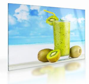 Obraz na szkle - smoothie z kiwi (70x50 cm)