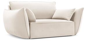Beżowy aksamitny fotel Vanda – Mazzini Sofas