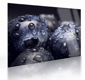 Obraz na szkle - owoce z kroplami wody (70x50 cm)