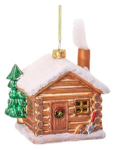 Szklana ozdoba świąteczna wykonana ręcznie 10 cm Christmas Cabin – Sass & Belle