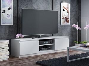 Biała szafka telewizyjna z półkami 120 cm