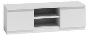 Biała szafka telewizyjna z półkami 120 cm