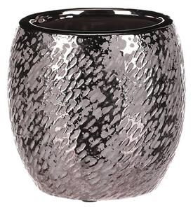 Osłonka ceramiczna na doniczkę Silver śr. 14 cm, srebrny