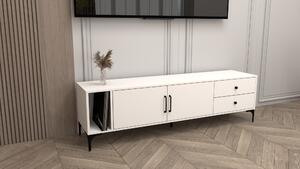 Szafka RTV Arvento Loft biała 175cm