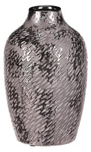 Wazon ceramiczny – kształt starożytnego naczynia, wys. 22 cm, srebrny