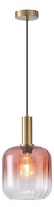 Eurolamp Żyrandol na lince 1xE27/15W/230V czerwony/dym śr. 20 cm EU0322