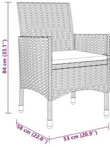 Zestaw Mebli Ogrodowych Komplet Wypoczynkowy Z Poduszkami 3-Częściowy Beżowy Rattan Na Taras Balkon Ogród