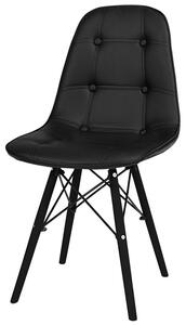 Ivar krzesło ekoskóra - czarne nogi
