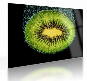Obraz na szkle - szczegół kiwi w wodzie (70x50 cm)