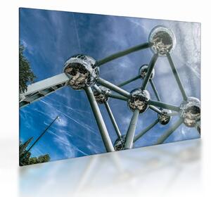 Obraz na szkle - Atomium w Brukseli (70x50 cm)