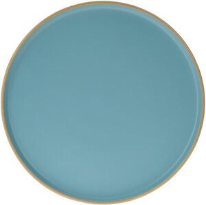 Kamionkowy talerz obiadowy Magnus, 26,5 cm, niebieski