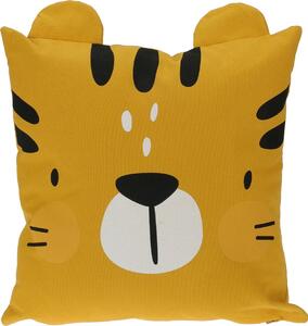 Poduszka dziecięca Safari tour Tiger żółty, 40 x 40 cm