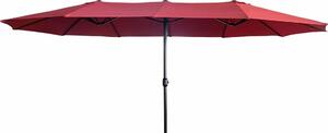 Podwójny parasol ogrodowy TILIA w kolorze czerwonym 460x270x245 cm