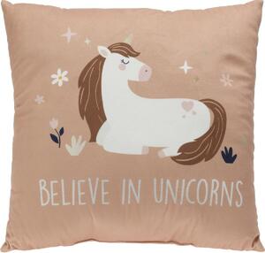 Poduszka dziecięca Unicorn dream beżowy, 40 x 40 cm