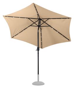 Aluminiowy parasol Parasol ogrodowy _ 2,7 m Solar/LED 24 wiata beowy