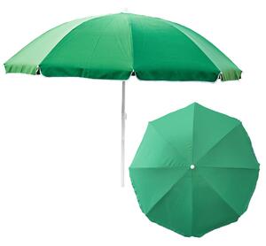 Parasol ogrodowy Materia poliester / stal Kolor zielony Jednolity motyw Duy D 240 cm H 230 cm Nowoczesny Funkcjonalny
