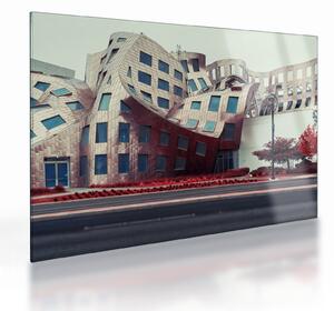 Obraz na szkle - budynek architektoniczny (70x50 cm)