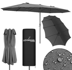 Parasol Ogrodowy Podwójny Double duy XXL 4.5m Lehmann Haven UV80+ Solidny Wytrzymay na 12 osób