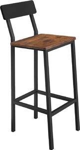 Hoker ciemny brz taboret do kuchni 30x40x90 I Begryf