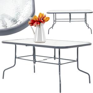 Stó ogrodowy MEVEN Tampa z blatem ze szka hartowanego 150×90 cm – stó ogrodowy – stoy ogrodowe – stó barowy – stoliki ogrodowe – blaty ogrodowe – meble ogrodowe odporne na warunki atmosferyczne