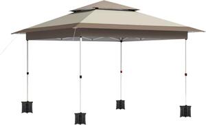 Altana - Pergola - Pawilon - Namiot imprezowy - Namiot plaowy - Na taras, imprez i do ogrodu - 3,6x3,6 m - Ciemnoszary