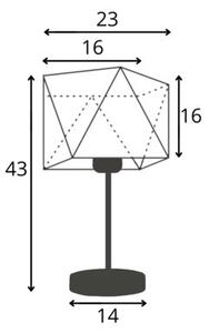 Lampka nocna na biurko lampa biurkowa LED z abażurem diament BURNE