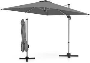 KOMFOTTEU Prostoktny parasol wspornikowy, parasol z moliwoci obrotu o 360°, parasol ogrodowy 3 x 3 m z podstaw krzyow, parasol tarasowy na balkony, baseny