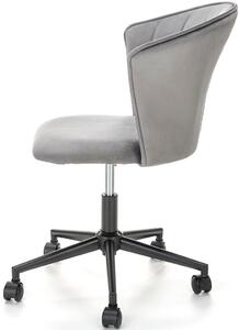 Szare tapicerowane krzesło obrotowe - Vigi