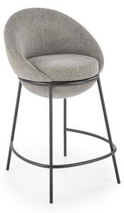 Krzesło barowe H118, tapicerowane, nowoczesne, szary
