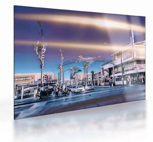 Obraz na szkle - ulica w Las Vegas (70x50 cm)