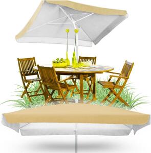 Duy parasol ogrodowy plaowy kwadrat amany 160 x 160 cm beowy czasza xxl