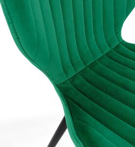 Nowoczesne krzesło welurowe butelkowa zieleń - Oferion 3X