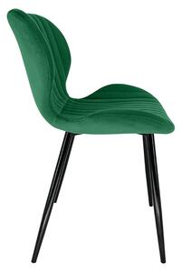 Tapicerowany komplet 4 krzeseł butelkowa zieleń - Oferion 4X