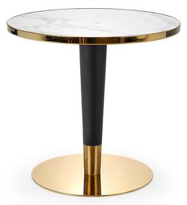 Okrągły stół z marmurowym blatem w stylu glamour - Fenvis