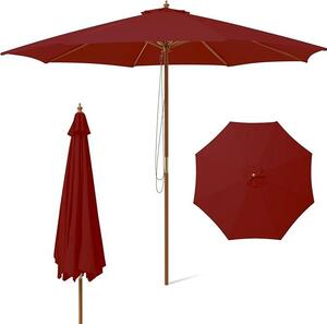 KOMFOTTEU parasol 300 cm, skadany parasol balkonowy, okrgy parasol plaowy, parasol ogrodowy na pla, balkon