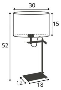 Lampka nocna na biurko lampa biurkowa LED z abażurem walec 30cm POINT