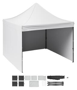 VEVOR altana 304,8x304,8x320cm namiot ogrodowy 500Dpoliuretan srebrna tkanina skadana altana regulowana wysoko w komplecie torba do przechowywania namiot imprezowy 6-8 osób namiot pop up biaa altana ogrodowa na biwak