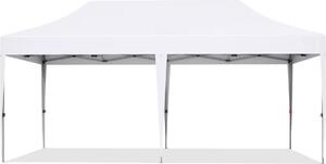 Namiot imprezowy z bocznymi ciankami – 300 x 600 cm – rozkadany – biay – Easy Up – pawilon – wodoodporny i odporny na warunki atmosferyczne – regulowana wysoko