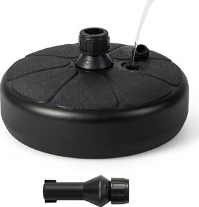 Stojak na parasol KOMFOTTEU moe by napeniony 9,5 litra wody / 15 kg piasku, stojak na parasol do tyczek 38 mm, podstawa parasola z uchwytem