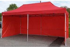 Skadana altana 3x6m ALU Premium z penymi bokami - czerwona