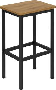 Hoker ciemny brz taboret do kuchni barowy nowoczesny BEGRYF 40x30x65